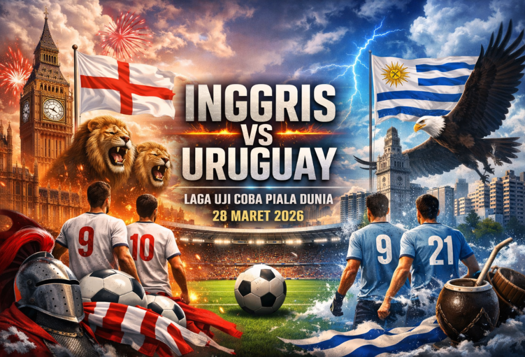 Prediksi Inggris vs Uruguay di Laga Uji Coba Piala Dunia 28 Maret 2026